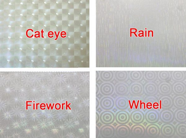 Firework Transparent Self Adhesive Holographic Film Choose Your