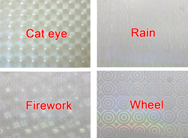 Firework Transparent Self Adhesive Holographic Film Choose Your